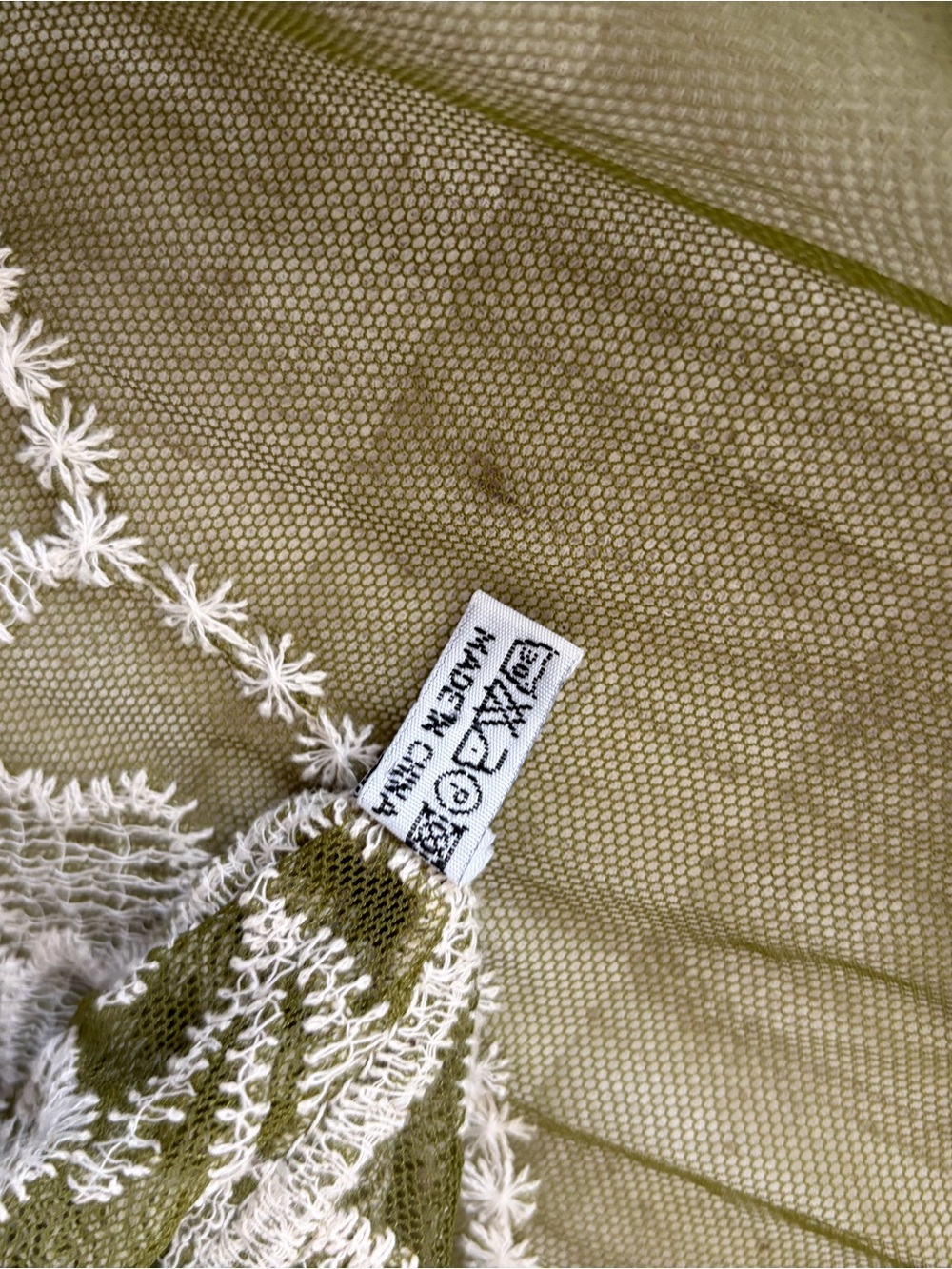 Olive Green Lace-Trim Kimono Duster- Unbranded - Picture 7 of 7
